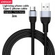 Napájecí a datový kabel JOYROOM - 300 cm Lightning a Typ-C