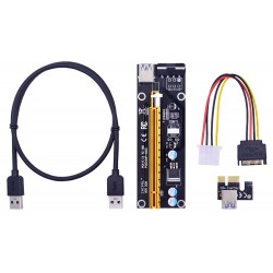 PCI Riser CHIPAL - redukce PCIe x16 na PCIe x1 + USB 3.0 kabel